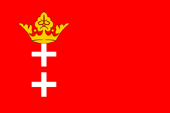 Flagge flag Danzig Staats- und Handelsflagge