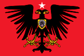 Flagge Fahne flag Fürstentum Principality Nationalflagge Albanien Albania