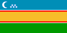 Flagge Fahne flag National flag Karakalpakien Karakalpakia Karakalpakistan Karakalpakstan