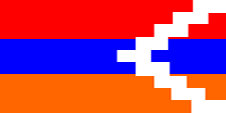 Flagge Fahne flag National flag Bergkarabachien Nagorno Karabachia Nagorno Karabakh Nagorno-Karabakh Artsakh Nagornij Karabach Arzachi Hanrapetutjun Arzach