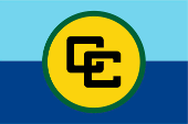 Flagge Fahne flag drapeau CARICOM Caribbean Community and Common Market