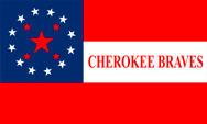 Flagge, Fahne, flag, Konföderierte Cherokee, fünf Nationen, Confederate Cherokee, Five Nations