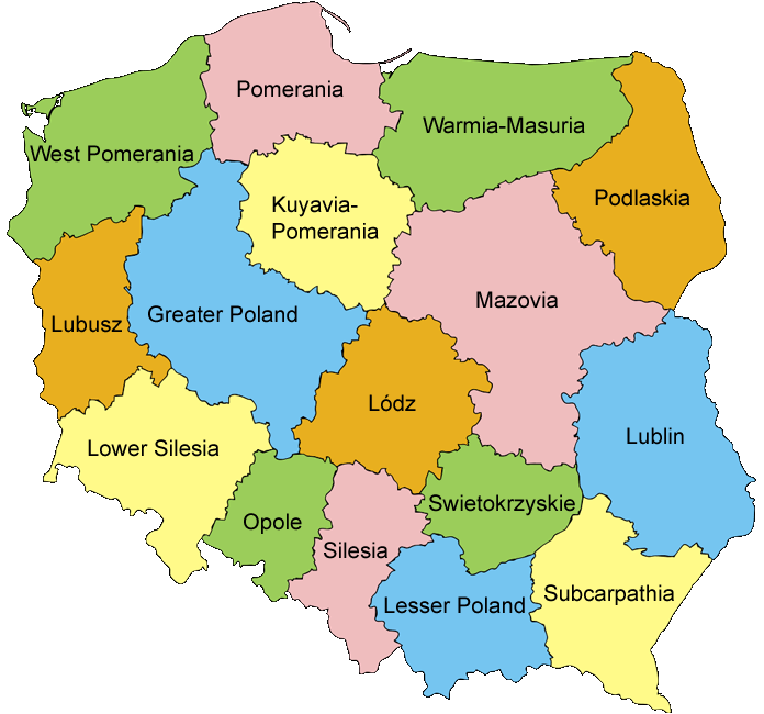 Voivodeship Voivodeships Poland Polish