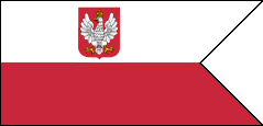 Flaga i bandera wojskowa polskiego Polski Polska