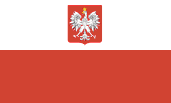 Flaga handlowa i flaga ambasad i konsulatów placówek dyplomatycznych Polski Polska