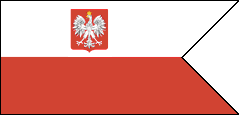 Flaga i bandera wojskowa Polski Polska