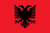 Flagge Fahne flag Nationalflagge national flag Kingdom Königreich Albanien Albania