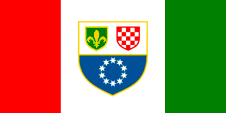 Flagge Fahne flag Flagge flag Bosnisch-Kroatische Föderation Bosnian-Croatian Federation