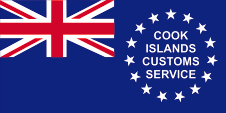 Flagge Fahne flag Zollflagge customs flag Cookinseln Cook-Inseln Cook Islands