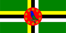 National flag Flagge Fahne flag Dominica Dominika
