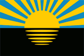 Flagge Fahne flag Oblast District Bezirk Donezk Donetsk