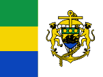 Flagge Fahne flag drapeau Marineflagge naval flag pavillon Gabun Gabonaise Gabon