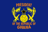 Flagge Fahne flag Ghana Präsident president