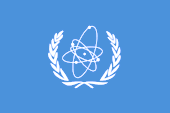 Flagge Fahne flag IAEA Internationale Atomenergie-Agentur International Atomic Energy Agency