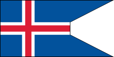 Flagge Fahne Stastsflagge state flag Island Iceland Küstenwache coast guard