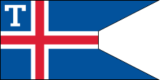 Flagge Fahne Zoll Zollflagge customs flag Island Iceland