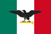 Flagge Fahne flag Repubblica Sociale Italiana Italienische Sozialrepublik Marineflagge Kriegsflagge naval flag war flag Italien Italy
