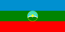 Flagge Fahne flag Karatschajewo-Tscherkessien Karachay-Cherkessia