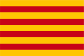 Flagge, Fahne, Katalonien, Aragon