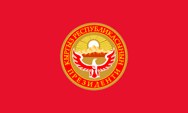 Flagge Fahne flag Präsident President Kirgistan Kirgisistan Kirgisien Kyrghyztan Kyrgyzia Kyrghyzistan