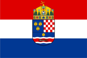Flagge Fahne flag Kroatien-Slawonien Croatia-Slavonia