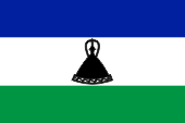 Flagge Fahne national flag Nationalflagge Lesotho Basutoland Sesotho
