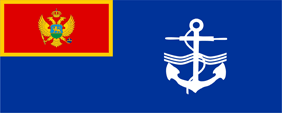 Flagge Fahne naval flag Marineflagge Montenegro