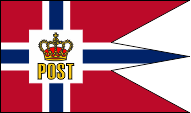 Postflagge Flagge Fahne Norwegen Post postal flag Norway