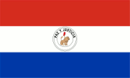 Flagge Fahne flag Nationalflagge Paraguay Rückseite reverse