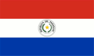 Flagge Fahne flag Nationalflagge Paraguay Vorderseite obverse
