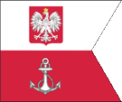 Flagge Fahne flag Polen Poland Oberbefehlshaber der Marine supreme commander of Navy Polska flaga