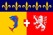 Flagge, Fahne, Region, Rhône, Alpen