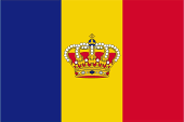 Flagge Fahne flag Königreich Kingdom Rumänien Romania Romania Handelsflagge für Reserveoffiziere der Marine merchant flag for naval reserve officers