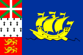 Flagge Fahne flag drapeau pavillon St. Pierre Miquelon Collectivité d’outre-mer de Saint-Pierre et Miquelon