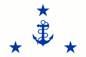 Flagge Fahne flag Oberbefehlshaber der Marine Commander in Chief of the Navy Uruguay