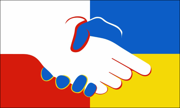 Polnisch-Ukrainische Flagge polnisch ukrainisch Flagge Fahne Polen Ukraine, Ukraina, polsko-ukraińska Polish-Ukrainian flag польсько-український прапор Прапор Польща Україна