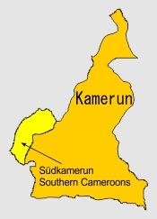 Landkarte Map Südkamerun Southern Cameroons Ambazonia
