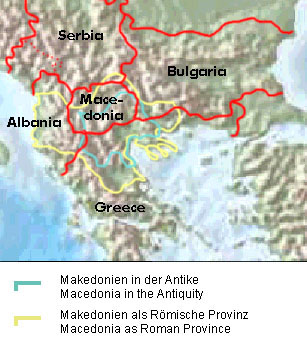 Die Lage Nordmakedoniens auf dem Balkan