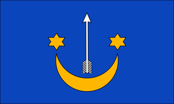 flaga szlachta Sas tarcza