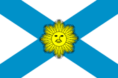 Marineflagge und Gösch Uruguays