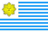 erste Nationalflagge Uruguays