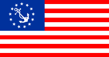 National-, Handels- und Marineflagge der USA