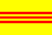 Flagge, Fahne, Vietnam, Südvietnam