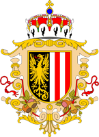 Wappen coat of arms Erzherzogtum Österreich ob der Enns Archduchy Austria above the Enns Oberösterreich Upper Austria
