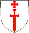 Wappenschild des Schwertbrüderordens