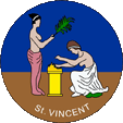 Wappen Abzeichen Badge coat of arms St. Vincent, Sankt Vincent, Saint Vincent, Sankt Vincent und die Grenadinen, Saint Vincent and the Grenadines, Saint-Vincent-et-les Grenadines