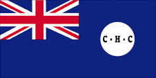 Nationalflagge Zyperns als britische Kolonie